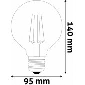 E27 G95 7W 2500K 725lm 360°