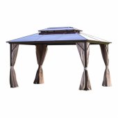 Gazebo SUNSET 3x4xH2/ 2,7m, brown/ taupe