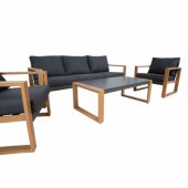 Set DUISBURG table, sofa and 2 armchairs