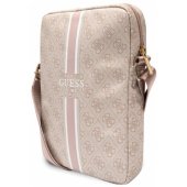 PU 4G Printed Stripes Tablet Bag 10" Pink