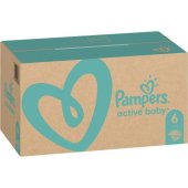 Active Baby Nappies, Size 6, 128 Diapers, 13kg-18kg