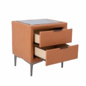 Night stand LENA 50,5x41x54cm, cognac brown