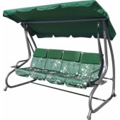 Huge Garden Swing Seat Braid 2x1 Green Butterflies