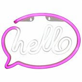 SNL08PKT Style Neon Lights HELLO Pink/ White
