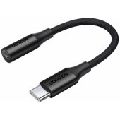 3.5mm mini jack to USB Type C headphone adapter 0.1m Black