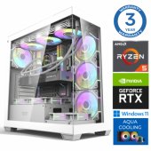 AQUA Ryzen 5 7600X 16GB 1TB SSD RTX5050 8GB W11Home White