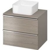 Cersanit S522-022 VIRGO 60 Grey Countertop Cabinet with CHROM ZMONT HA