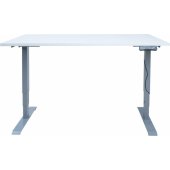 Desk ERGO with 2 motors 140x80cm, greyish white