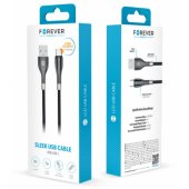 Sleek cable USB - USB-C 1m 3A Black