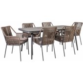 Andros Set Table and 6 Chairs