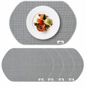 Heat resistant table mats (4pcs) Grey