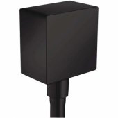 Hansgrohe Hose connection with non-return valve, matte black, FixFit P