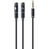 3.5mm to 2x3.5mm Stereo Audio Cable 0.2m