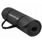 Gymnastic non slip mat 181 x 63 x 1cm Black