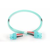 SC/ SC Fiber Optic Multimode Patch Cord OM3 2 m Aqua