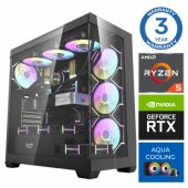 AQUA Ryzen 5 9600X 32GB 1TB SSD RTX5050 8GB no-OS Black