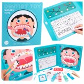 Wooden Little Dentist Set Magnetic Book Teeth Tools