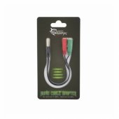 Audio Cable Adapter: 2x3.5mm F 3-pin to 3.5mm M 4-