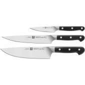 Set with knives, 3 pcs. paring 10cm, slicing 16cm and chefs 20 cm