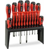 Dedra 18pcs screwdriver set with plastic stand, CrV steel