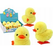 Jumping Chicken Wind-Up Plush Toy Decoration Yellow
