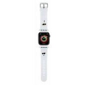 Watch 42/ 44/ 45/ 49mm 3D Rubber Karl&Choupette Heads Strap White