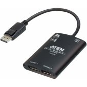 2-Port True 4K DisplayPort MST Hub VS92DP Black
