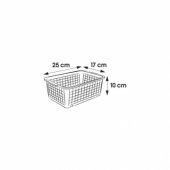 Basket Fred White 25x17x10cm