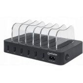 6x USB-A 2.4 A Black