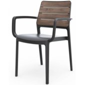 Deco Porto Armchair Walnut/ Gray