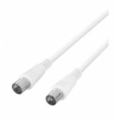 Antenna cable IEC-169-2 75 Ohm 1m White