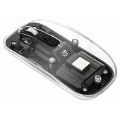 Transparent Rechargeable Wireless Mouse Clear/ Black