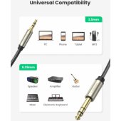 10630 AUX 3.5mm -> 6.35mm audio cable 5m Black