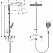Raindance E Showerpipe 360 1jet with Thermostat 27112000
