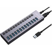 63738 External USB 5 Gbps Hub with 13 Ports + Switch