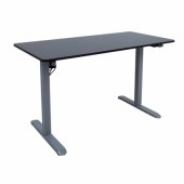 Desk ERGO LIGHT with 1 motor 120x60cm, silver grey/ black