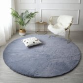 Strado Rabbit Round Rug Strado 200x200 Silver (Light Gray) uniwe