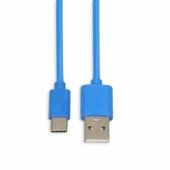 Cable USB-A - USB-C 2A Blue 1m