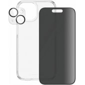 "D3O Hardcase + Screen Protector Privacy + Lens iPhone 15" Transparent