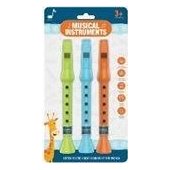 Set of Three Flutes for Children Animals