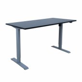 Desk ERGO with 1 motor 140x80cm, black/ grey