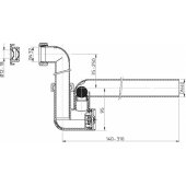 Condensate siphon DN32/ 40 with non-return valve