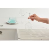 SinkSide Silicone Dish Drying Mat Light Grey