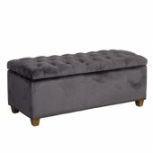 HOLMES VELVET 112x46xH47cm dark grey