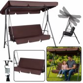 Three-person Garden Swing Rocking Cushions Mattress