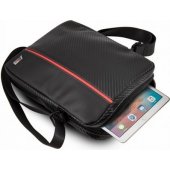 "Tablet Bag (10")" Carbon / Red Stripe