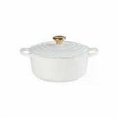 Cast iron pot round Ø24cm / 4.2L white