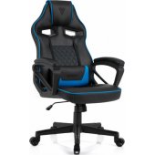Knight Faux Leather Black/ Blue