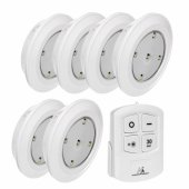 Maclean Energy MCE165 Remote Control LED Lamps Set, AAA Battieries, 6