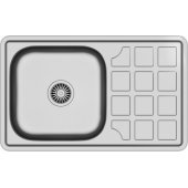 Steiner LOUIS 111 Steinsteel linen sink with 1-bowl siphon z/ o